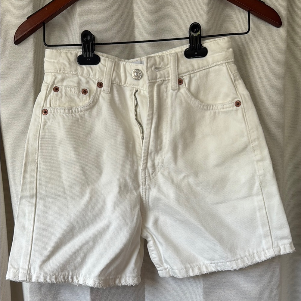 Zara Denim High Rise Dad Short